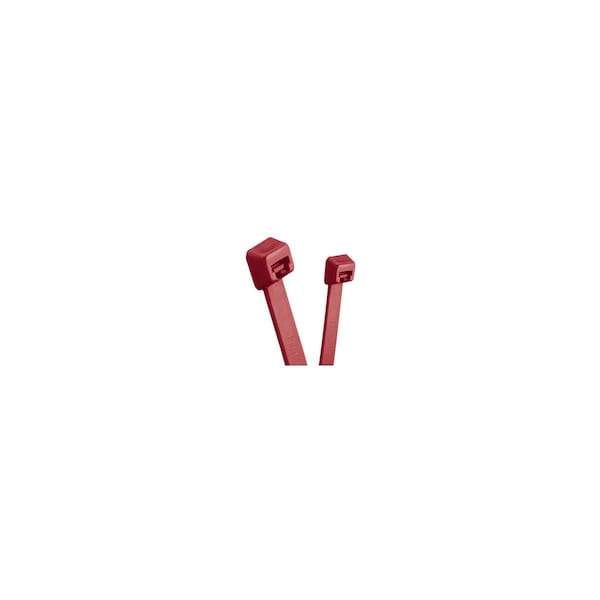 Cable Tie, 7-1/2 in L, 1.88 in Max Bundle Dia., Red, Fluoropolymer, 50 lb Strength, 1000 PK